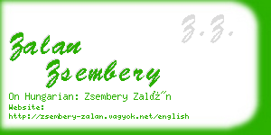 zalan zsembery business card